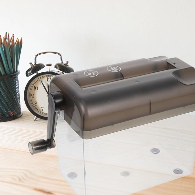 Mini Manual Paper Shredder A6 Desktop Hand Operated Compact Home Office Document Cutting Tool - Image 4